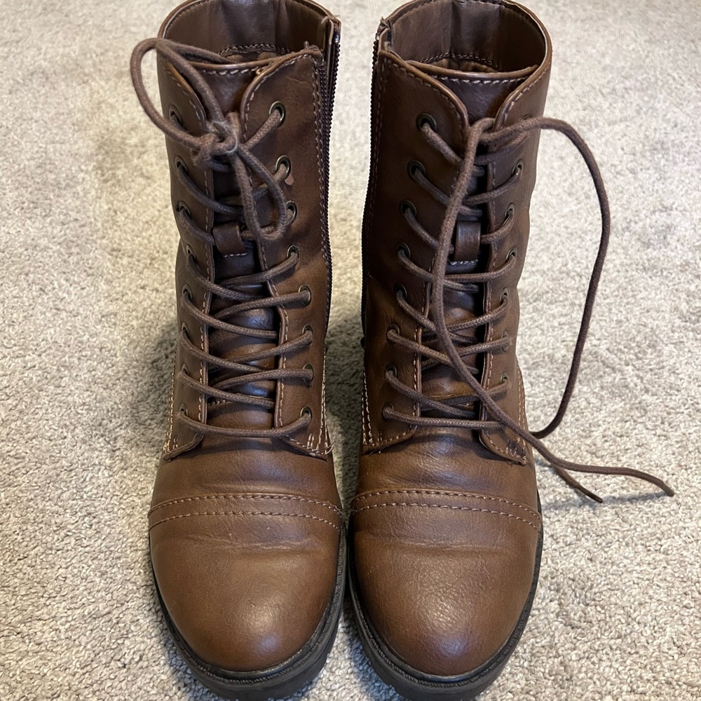Faux Leather Boots